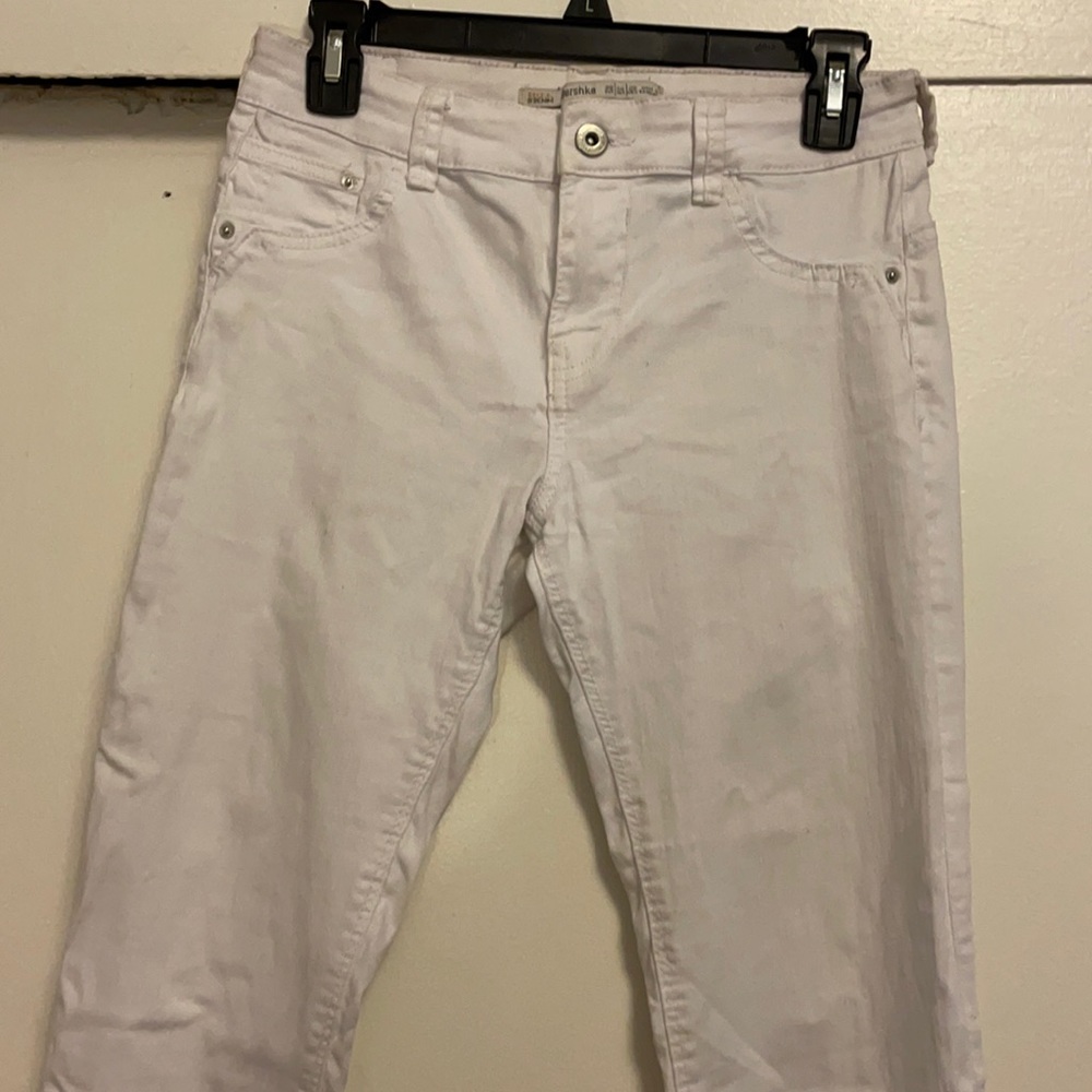 Bershka White High Waisted Jeans